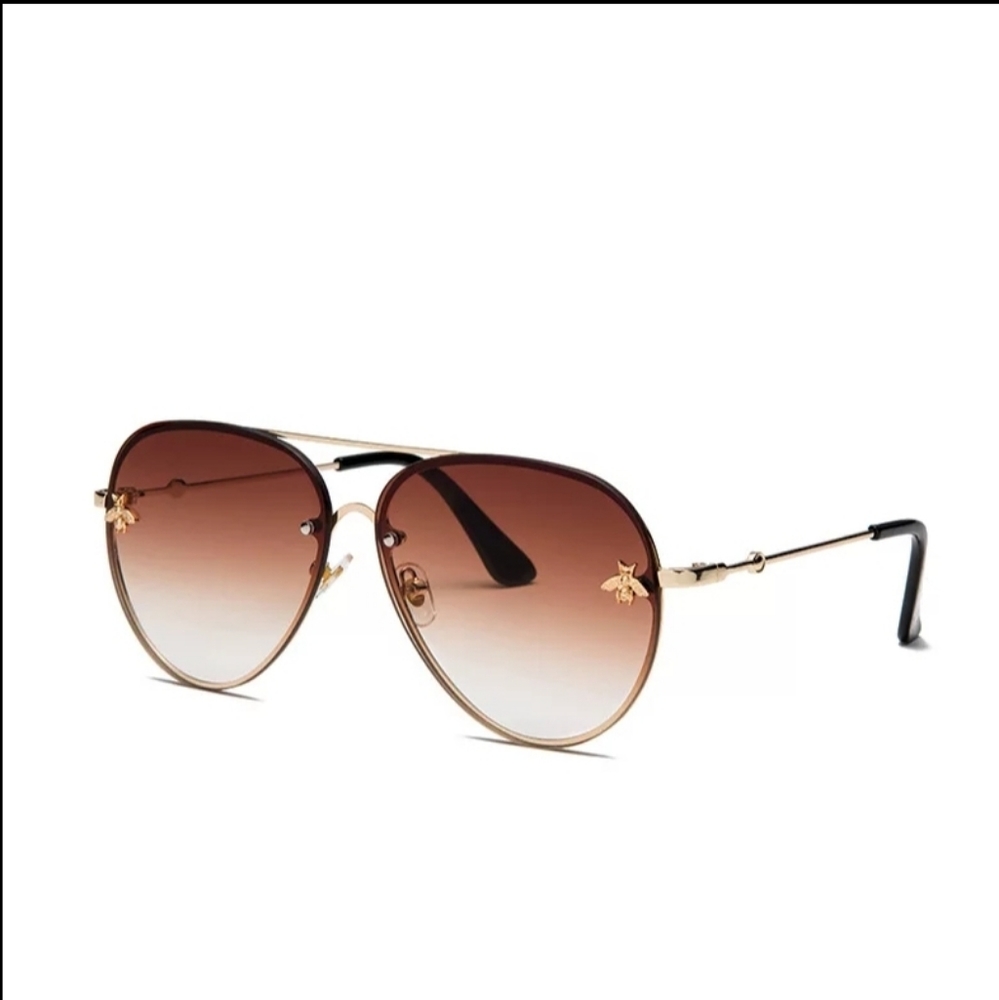Brown tinted Aviator Sunglasses